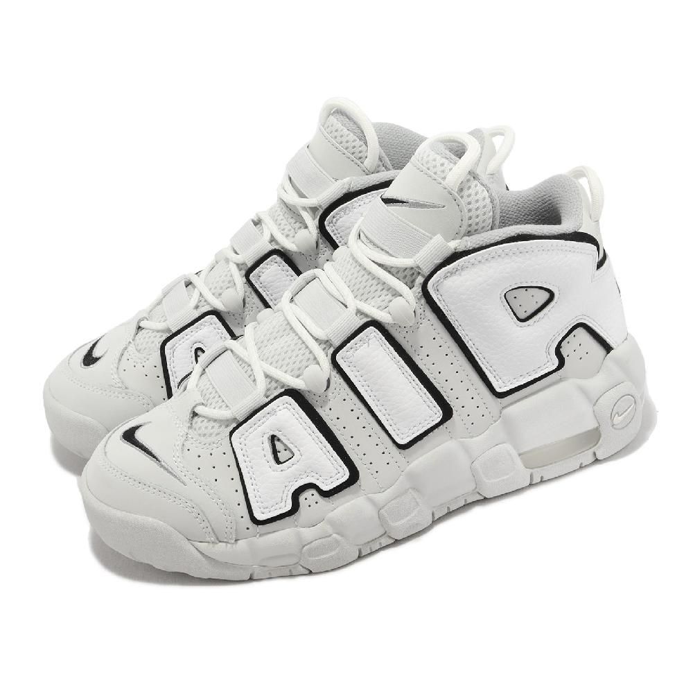 Nike 休閒鞋Air More Uptempo GS 女鞋大童鞋白灰氣墊復古FD0022-001