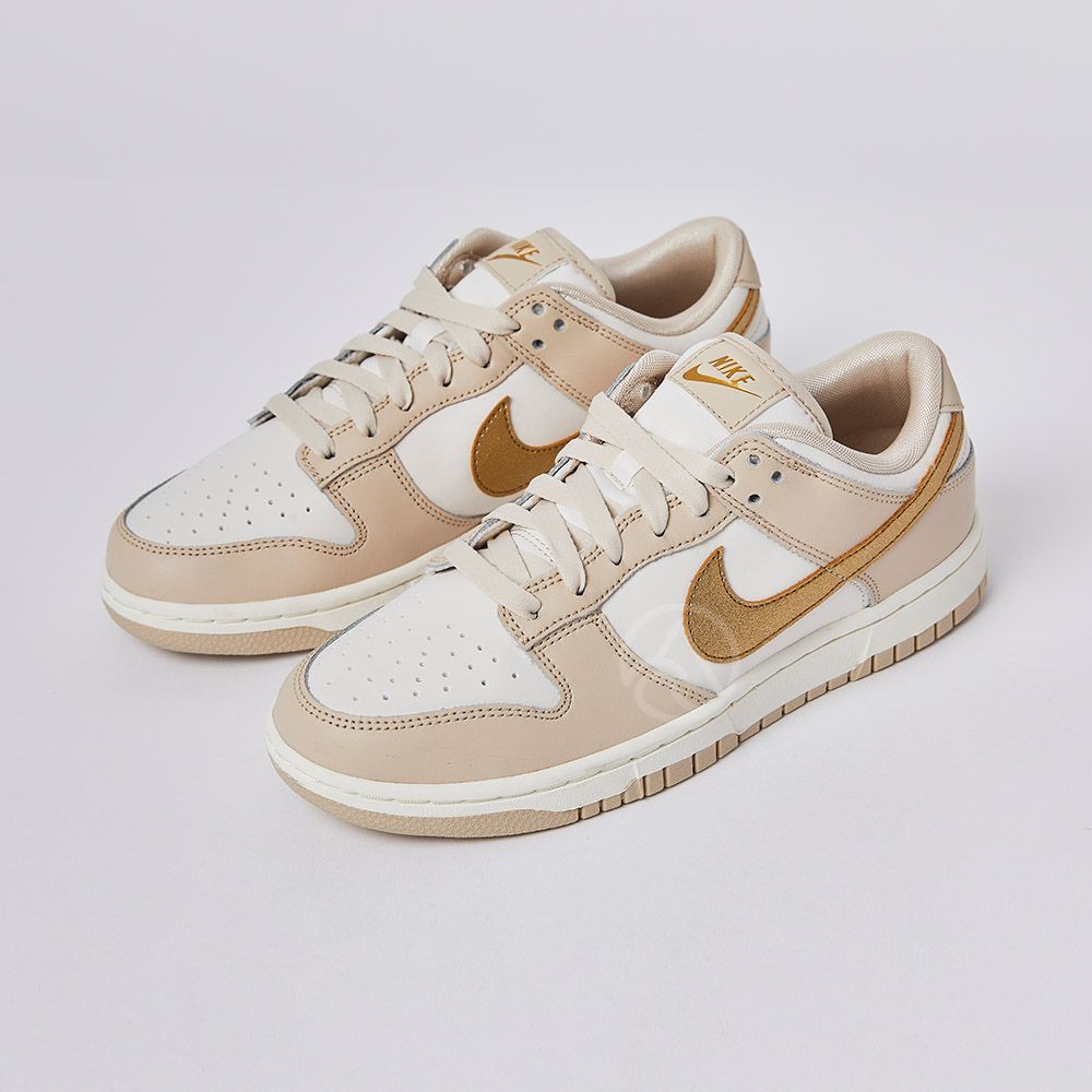 Nike Dunk Low Ess Trend 女奶茶金箔金勾穿搭經典休閒鞋DX5930-001