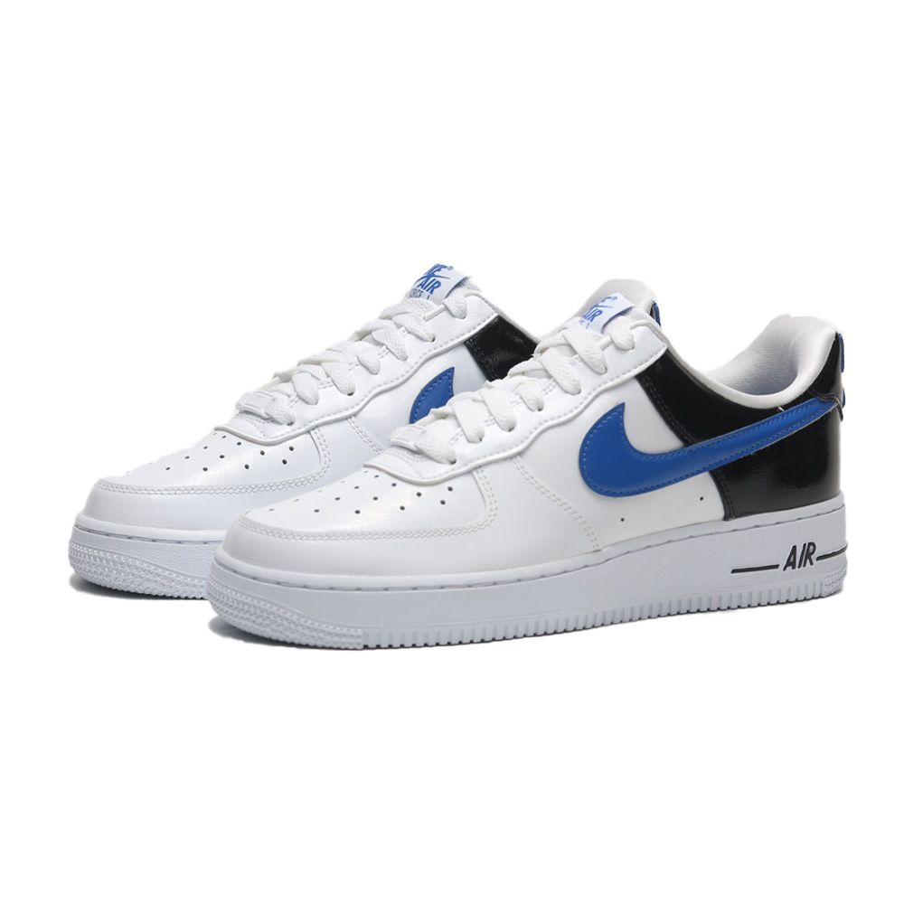 NIKE 耐吉  休閒鞋 WMNS AIR FORCE 1 白藍黑 漆皮 經典款 女 DQ7570-400