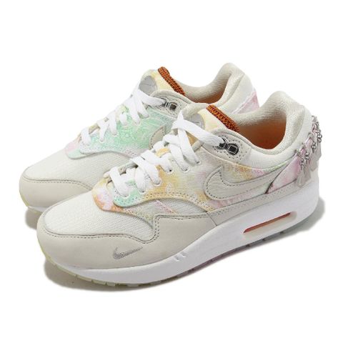 NIKE 耐吉 休閒鞋 Wmns Air Max 1 87 女鞋 男鞋 米 奶油色 氣墊 金屬扣 FJ7734-101