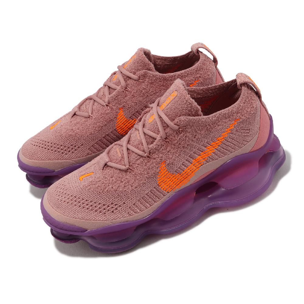 Nike 耐吉休閒鞋Wmns Air Max Scorpion FK 女鞋紅紫氣墊針織鞋面襪套式