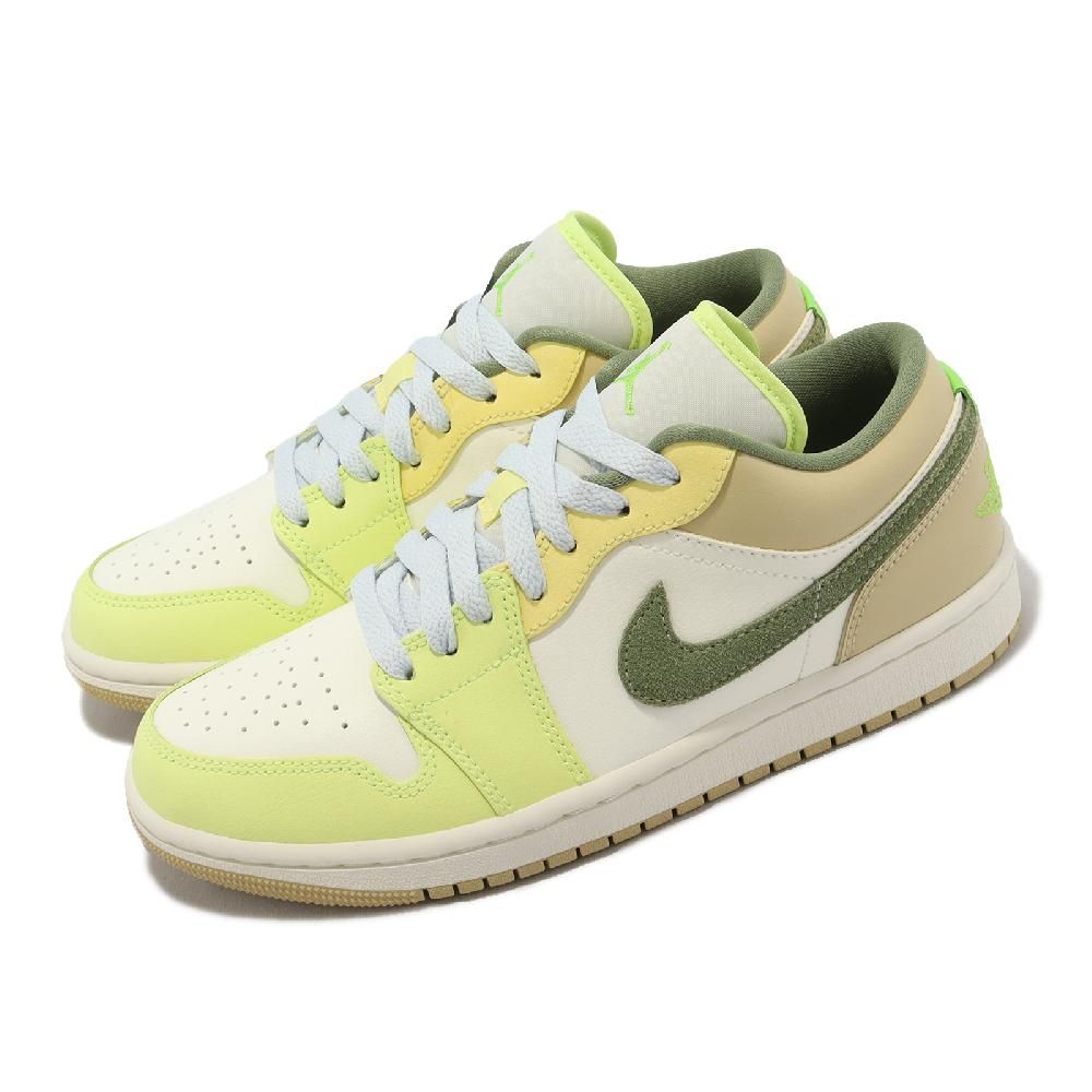 Nike 耐吉Wmns Air Jordan 1 Low 女鞋青檸綠白AJ1 喬丹一代休閒鞋