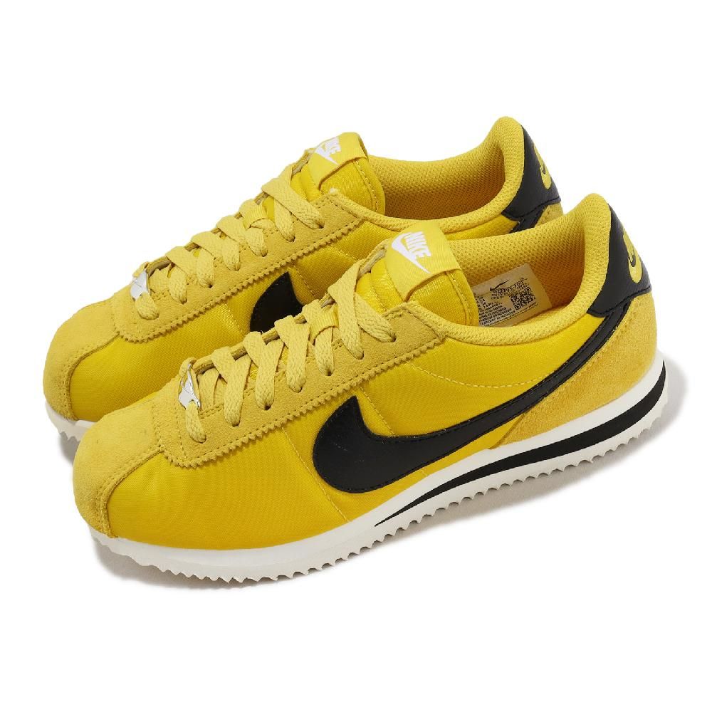 Nike 耐吉休閒鞋Cortez 女鞋黃黑復古阿甘鞋經典運動鞋DZ2795-700