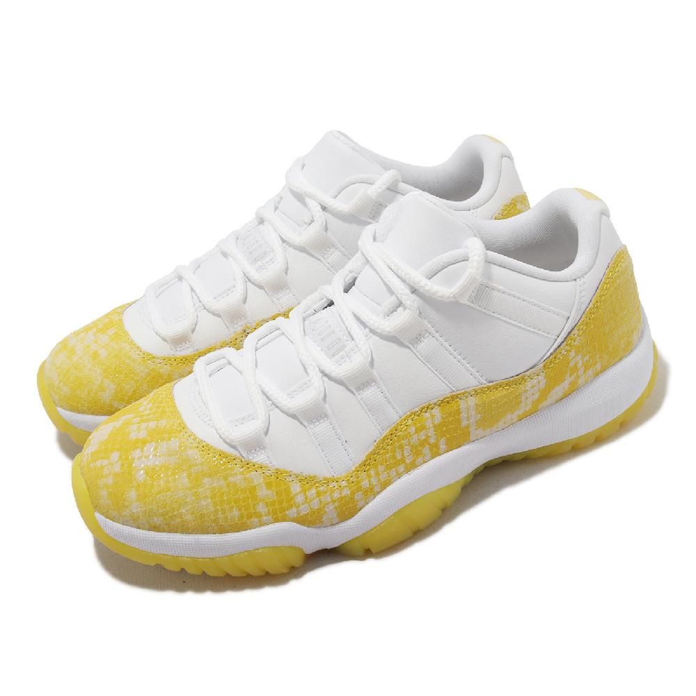 Nike 耐吉Wmns Air Jordan 11 Retro Low 黃蛇紋女鞋AJ11 休閒鞋AH7860