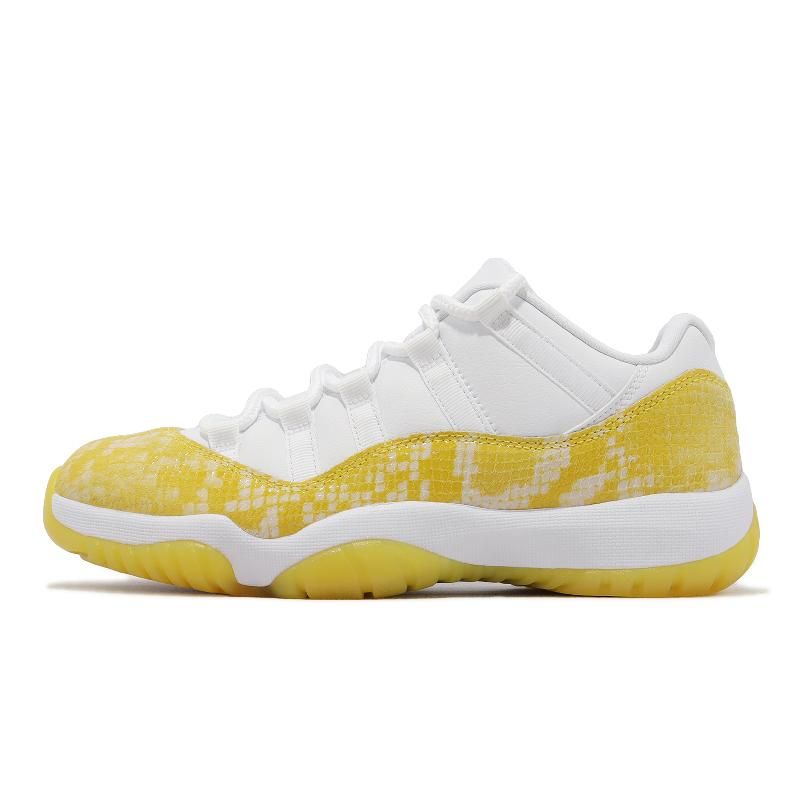 Nike 耐吉Wmns Air Jordan 11 Retro Low 黃蛇紋女鞋AJ11 休閒鞋AH7860