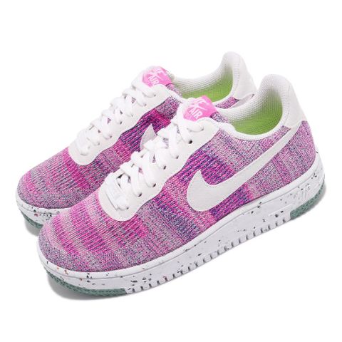 Nike 耐吉 休閒鞋 AF1 Crater Flyknit 紫白 女鞋 Air Force 1 DC7273-500