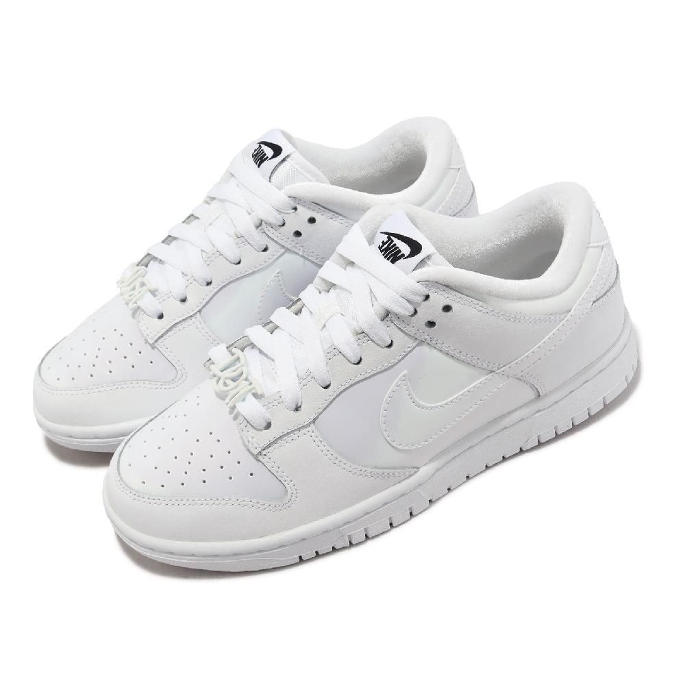 Nike 耐吉休閒鞋Wmns Dunk Low SE 女鞋白珍珠白皮革珠光Just Do It