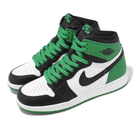 Nike 耐吉 Air Jordan 1 Retro High OG GS Lucky Green 黑綠 女鞋 大童 FD1437-031