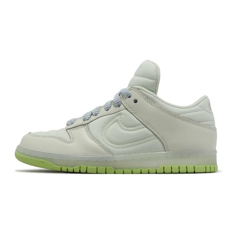 Nike 耐吉休閒鞋Dunk Low SE GS 大童女鞋灰綠厚鞋舌Padded Tongue