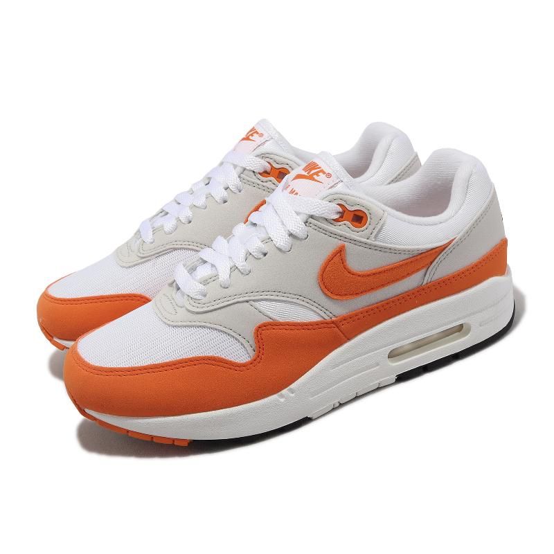 Nike 耐吉休閒鞋Wmns Air Max 1 女鞋男鞋橘米白氣墊Safety Orange