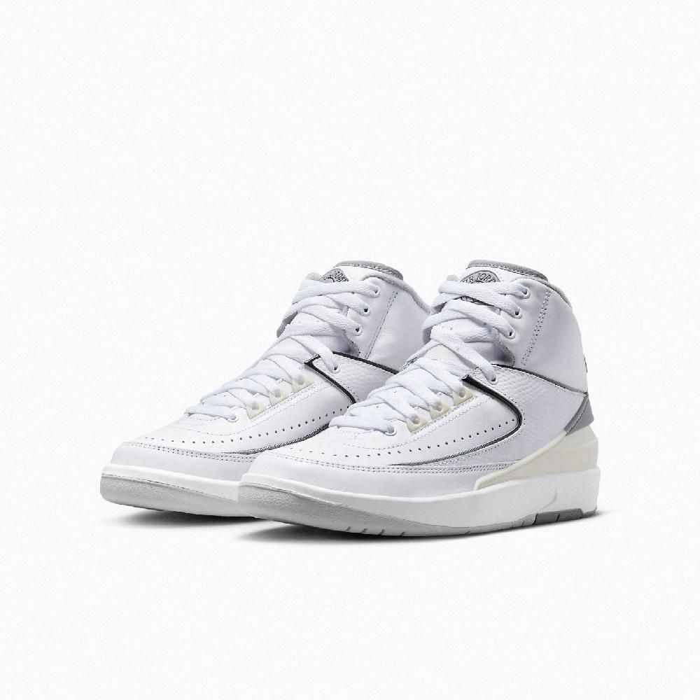 Nike 耐吉休閒鞋Air Jordan 2 Retro GS 大童鞋女鞋灰白2代喬丹DQ8562