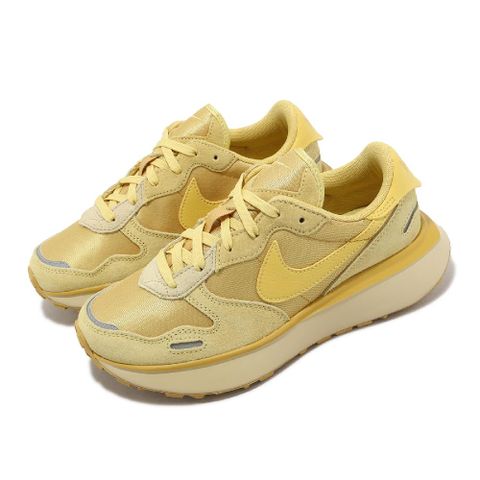 NIKE 耐吉 休閒鞋 Wmns Phoenix Waffle 女鞋 男鞋 黃 金黃 反光 尼龍 麂皮 厚底 運動鞋 FJ1409-700