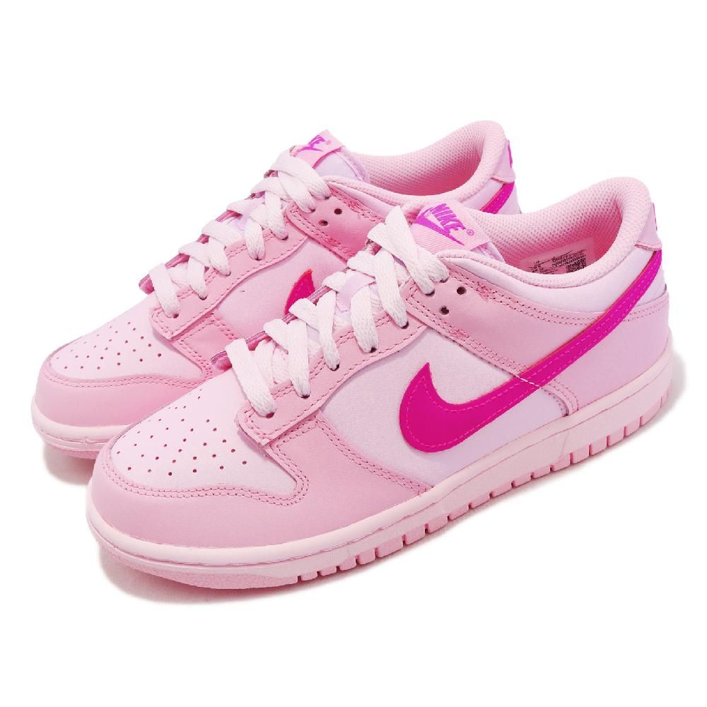 Nike 休閒鞋Dunk Low GS 大童鞋女鞋Triple Pink 粉紅頑皮豹低筒DH9765