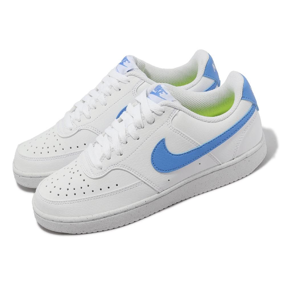 NIKE 耐吉   休閒鞋 Wmns Court Vision LO NN 女鞋 白 藍 小白鞋 皮革 DH3158-107