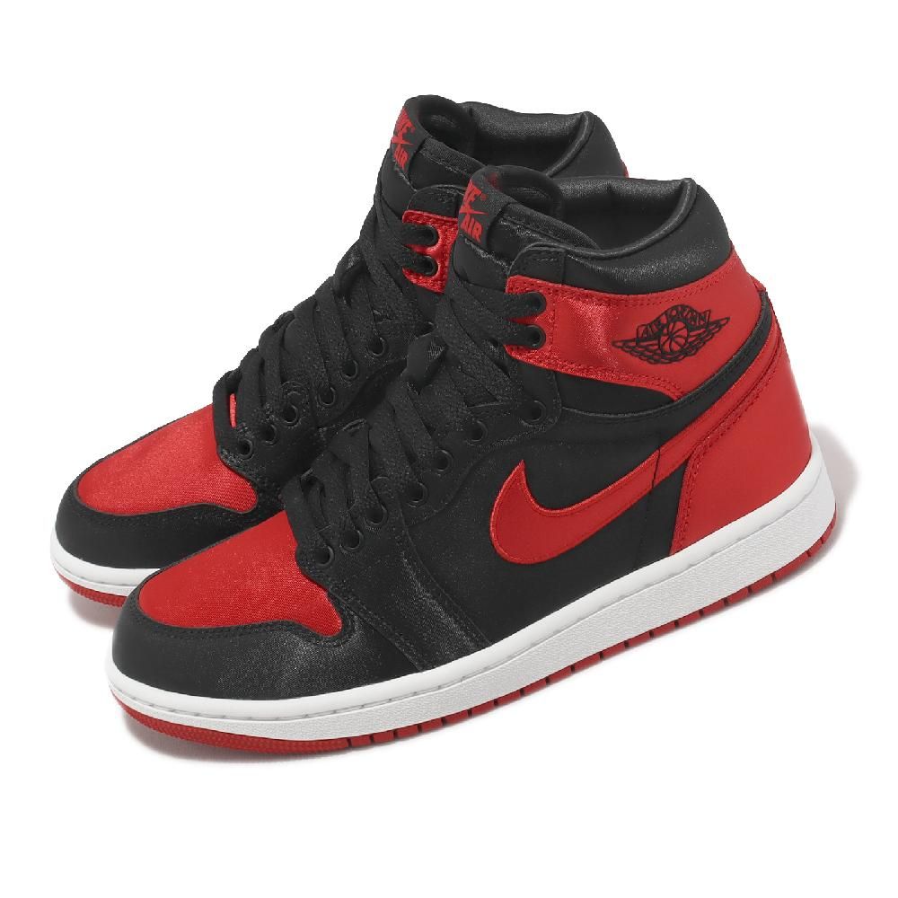 Nike 耐吉Wmns Air Jordan 1 Retro High OG 女鞋男鞋黑紅AJ1 緞