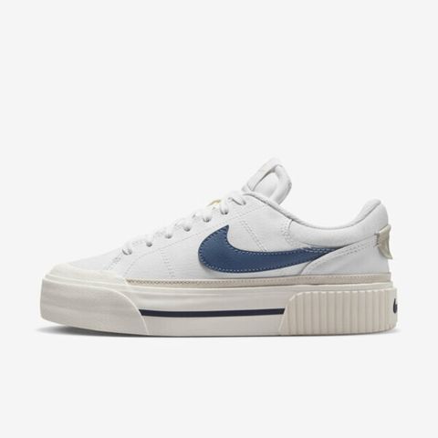 Nike Wmns Court Legacy Lift [DM7590-104] 女 休閒鞋 經典 復古 厚底 白藍