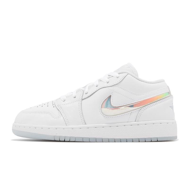 Nike 耐吉Air Jordan 1 Low SE GS 大童女鞋白AJ1 星空流沙休閒鞋