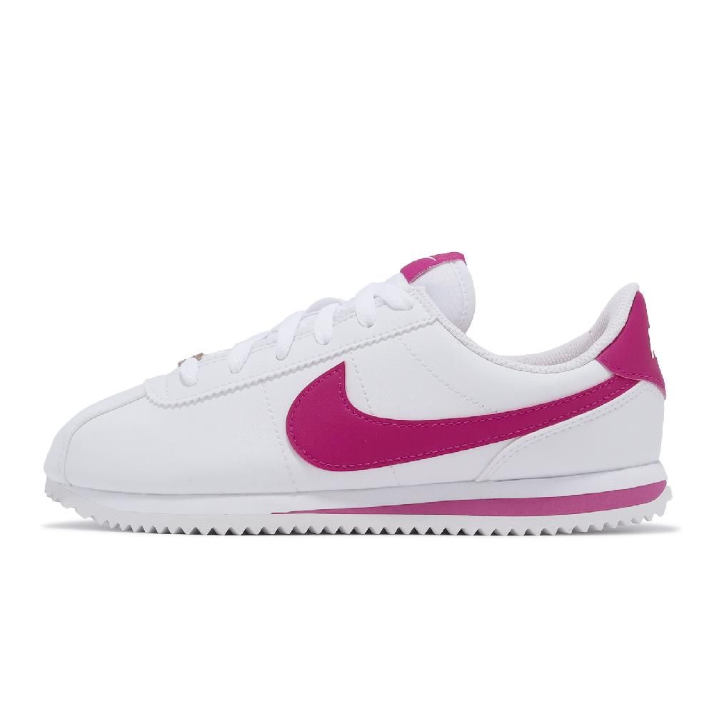 NIKE 耐吉   休閒鞋 Cortez Basic SL GS 大童 女鞋 白 桃紅 皮革 阿甘鞋 運動鞋   904764-109