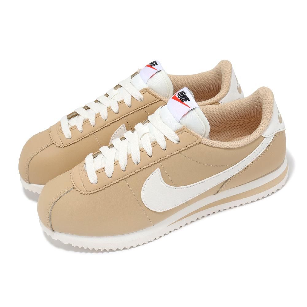 Nike 耐吉休閒鞋Wmns Cortez 女鞋米白奶茶皮革復古阿甘鞋運動鞋DN1791