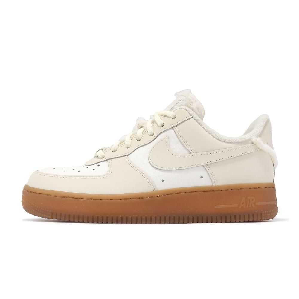 NIKE 耐吉   休閒鞋 Wmns Air Force 1 LX 女鞋 米白 白 焦糖牛奶 AF1 毛絨絨 FV3701-119