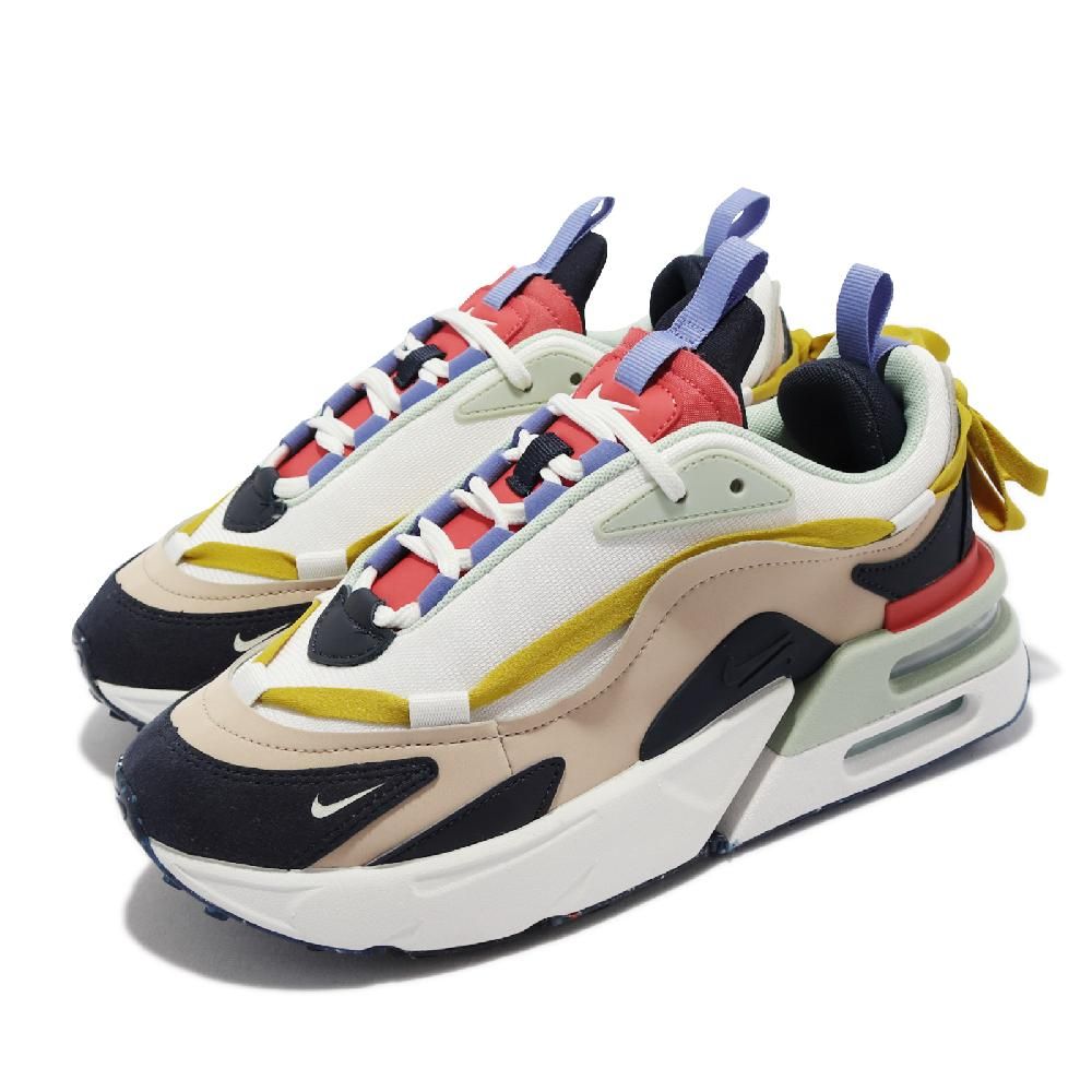 Nike 休閒鞋Wmns Air Max Furyosa 女鞋白彩色氣墊厚底增高CZ4149-200