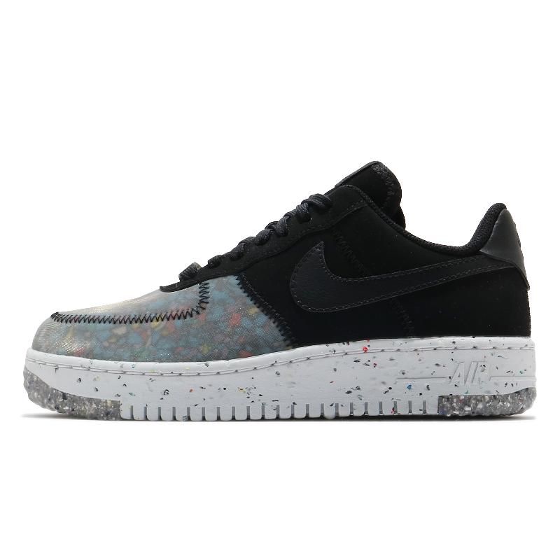 Nike 耐吉休閒鞋Air Force 1 Crater 黑彩色女鞋回收材質再生環保理念