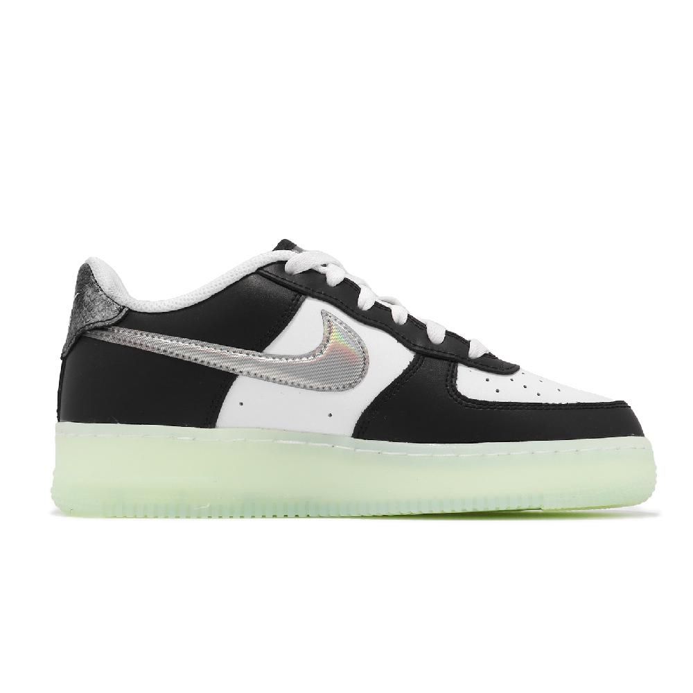 NIKE 耐吉   休閒鞋 Air Force 1 Low LV8 GS 大童 女鞋 黑 白 龍年 新年 CNY 夜光 FZ5529-103