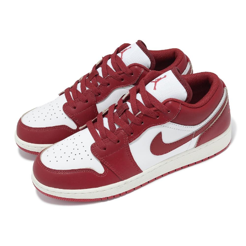 Nike 耐吉休閒鞋Air Jordan 1 Low GS 大童女鞋紅白AJ1 低筒一代FJ3465