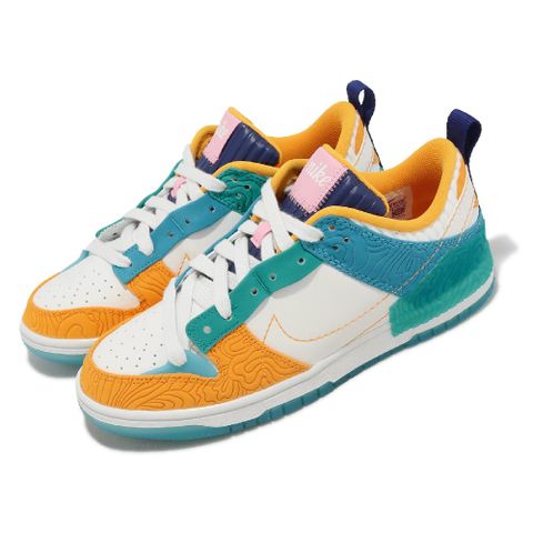 NIKE 耐吉 休閒鞋 SWDC Wmns Dunk Low Disrupt 2 女鞋 白 綠 橘 拼接 DX4220-100