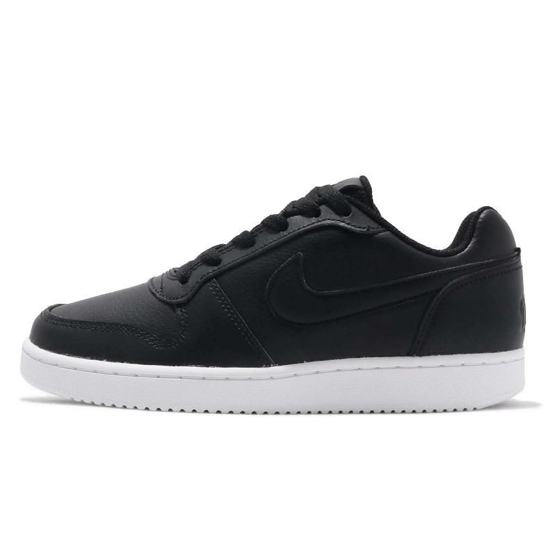 Nike 耐吉休閒鞋Wmns Nike Ebernon Low 女鞋黑白皮革百搭低筒AQ1779