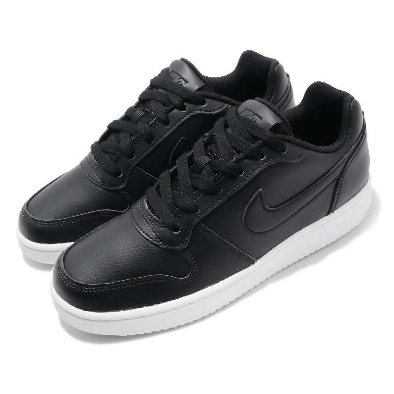 Nike 耐吉休閒鞋Wmns Nike Ebernon Low 女鞋黑白皮革百搭低筒AQ1779