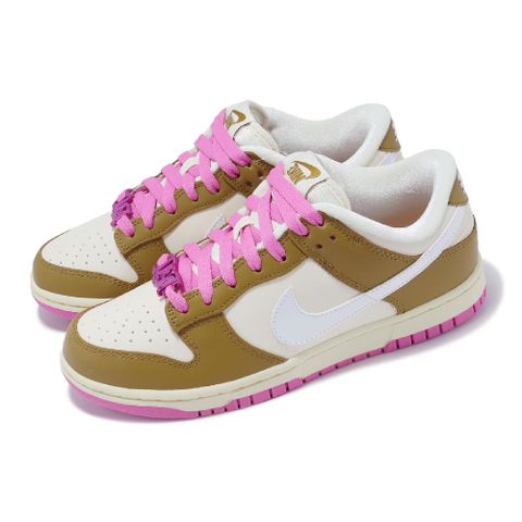 NIKE 耐吉 休閒鞋 Wmns Dunk Low SE Just Do It 女鞋 卡其 粉 皮革 經典 低筒 FD8683-700