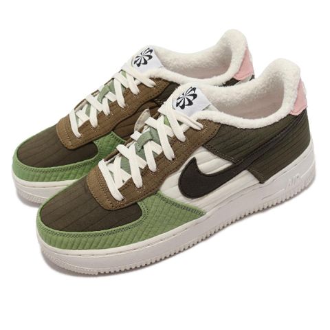 NIKE 耐吉 休閒鞋 Air Force 1 BG 女鞋 大童鞋 白 彩 經典款 色塊拼接 絨毛內裡 AF1 DO5215-331