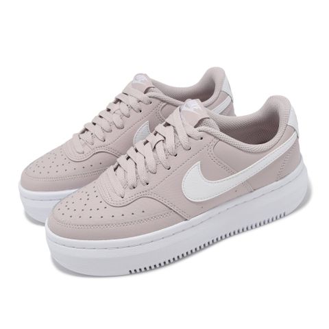 NIKE 耐吉 休閒鞋 Court Vision Alta 女鞋 粉紅 白 厚底 增高 皮革 DM0113-005