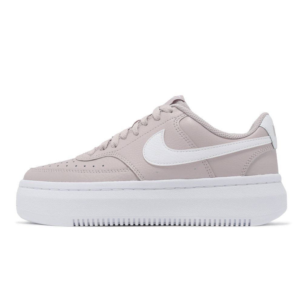 NIKE 耐吉   休閒鞋 Court Vision Alta 女鞋 粉紅 白 厚底 增高 皮革 DM0113-005