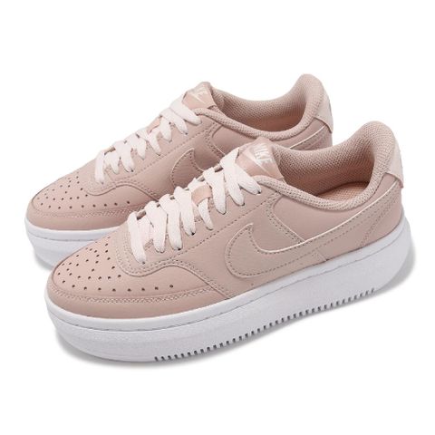 NIKE 耐吉 休閒鞋 Wmns Court Vision ALTA LTR 女鞋 粉 白 皮革 厚底 增高 DM0113-600