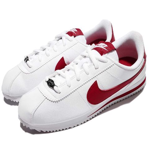 NIKE 耐吉 阿甘鞋 Cortez Basic Sl GS 大童 女鞋 白 紅 經典 休閒鞋 復古 皮革 904764-101