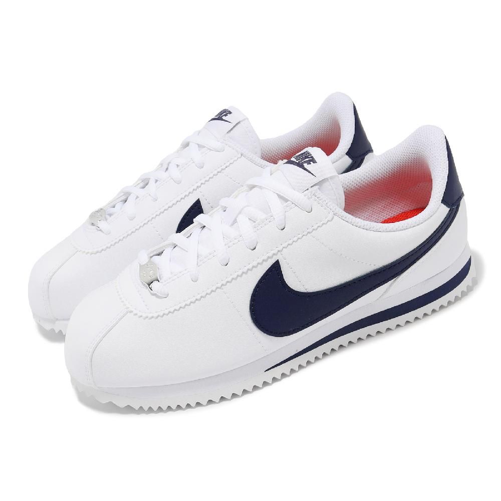 NIKE 耐吉   休閒鞋 Cortez Basic SL GS 大童 女鞋 藍 白 皮革 緩震 阿甘鞋 經典 運動鞋 904764-106