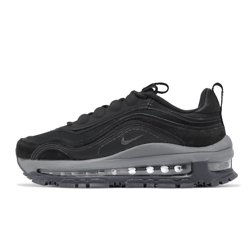 Nike 耐吉休閒鞋Wmns Air Max 97 Futura 女鞋黑氣墊厚底拼接運動鞋