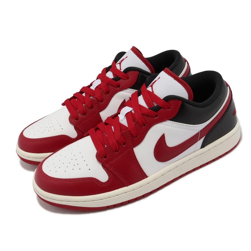 Nike 耐吉休閒鞋Wmns Air Jordan 1 Low 女鞋紅黑奶油底1代AJ1 喬丹