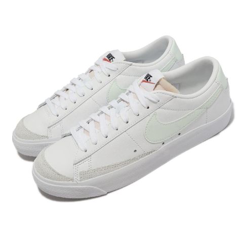 NIKE 耐吉 休閒鞋 Wmns Blazer Low 77 女鞋 白 蘋果綠 復古 滑板鞋 DC4769-111