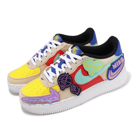 NIKE 耐吉 休閒鞋 Air Force 1 LV8 1 GS 大童 女鞋 卡其 多色 皮革 AF1 經典 FN7818-100