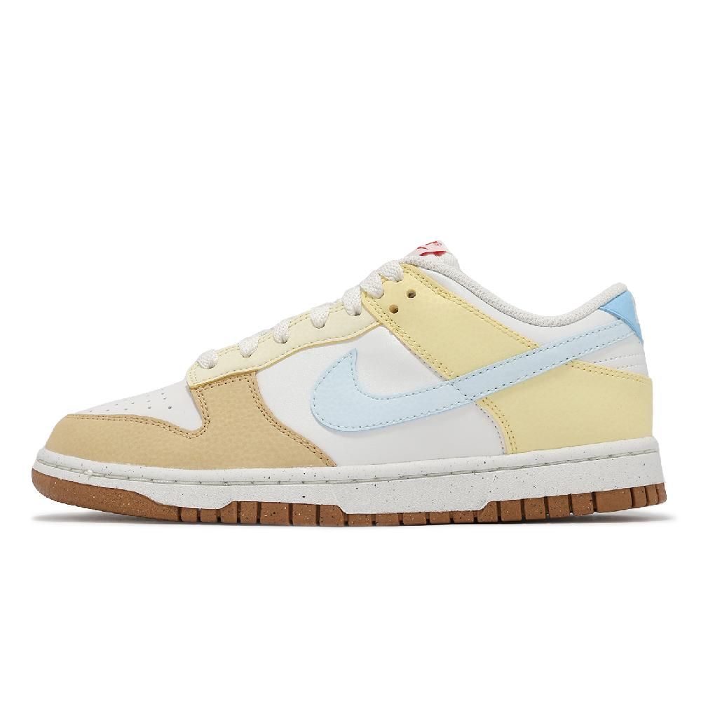 NIKE 耐吉   休閒鞋 Wmns Dunk Low Next Nature 女鞋 白 藍 黃 皮革 低筒 經典 FZ4347-100