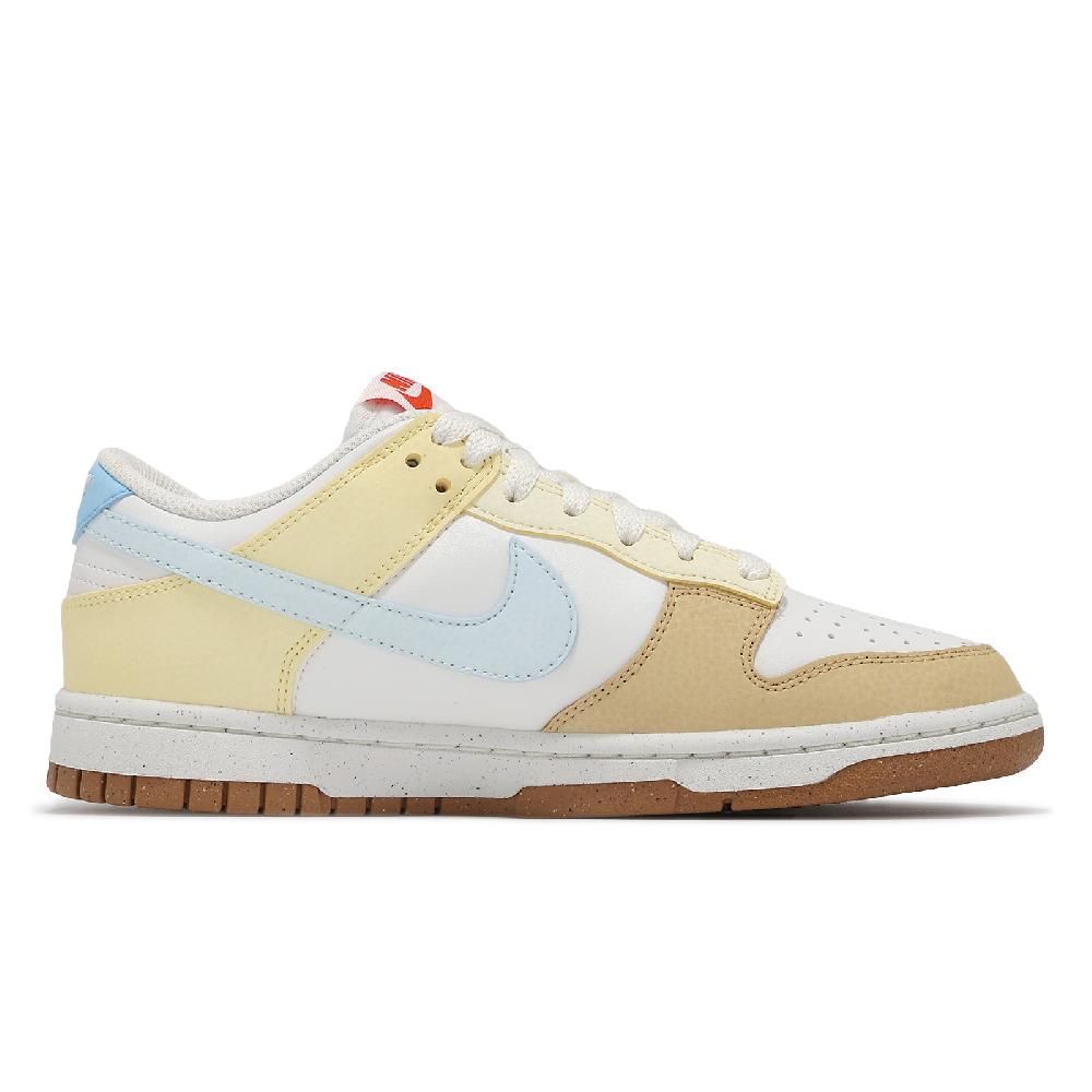 NIKE 耐吉   休閒鞋 Wmns Dunk Low Next Nature 女鞋 白 藍 黃 皮革 低筒 經典 FZ4347-100