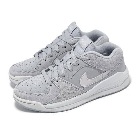 NIKE 耐吉 休閒鞋 Jordan Stadium 90 GS 大童 女鞋 灰 白 麂皮 復古 HF6014-002