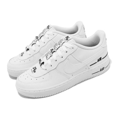 Nike 休閒鞋 Air Force 1 LV8 3 GS 女鞋 大童鞋 白 黑 串標 AF1 CJ4092-100