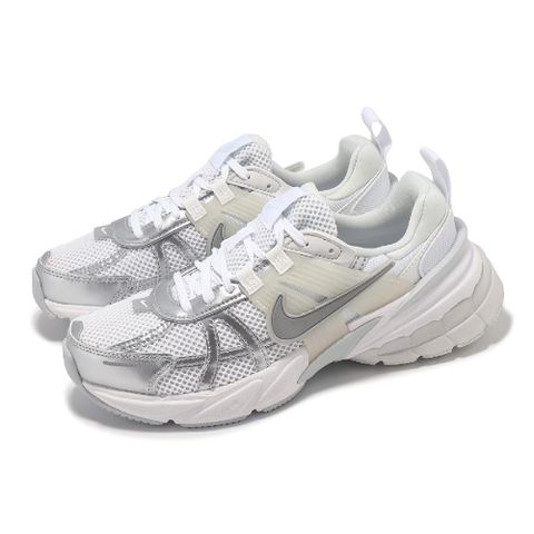 NIKE 耐吉 休閒鞋 Wmns V2K Run 女鞋 男鞋 白 銀 復古 Y2K 網布 金屬感 FD0736-104