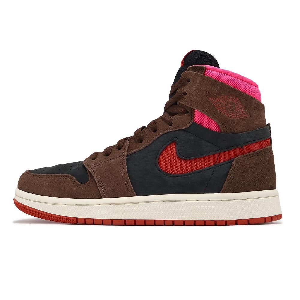 NIKE 耐吉   Wmns Air Jordan 1 ZM Air CMFT 2 女鞋 紅 可可棕 AJ1 DV1305-206