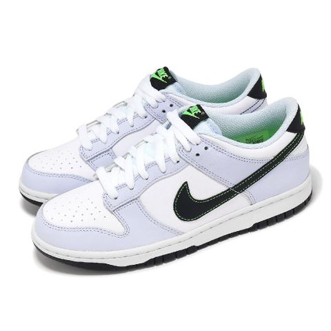 NIKE 耐吉 休閒鞋 Dunk Low GS 大童 女鞋 雲霧灰 黑 亮綠 FB9109-107