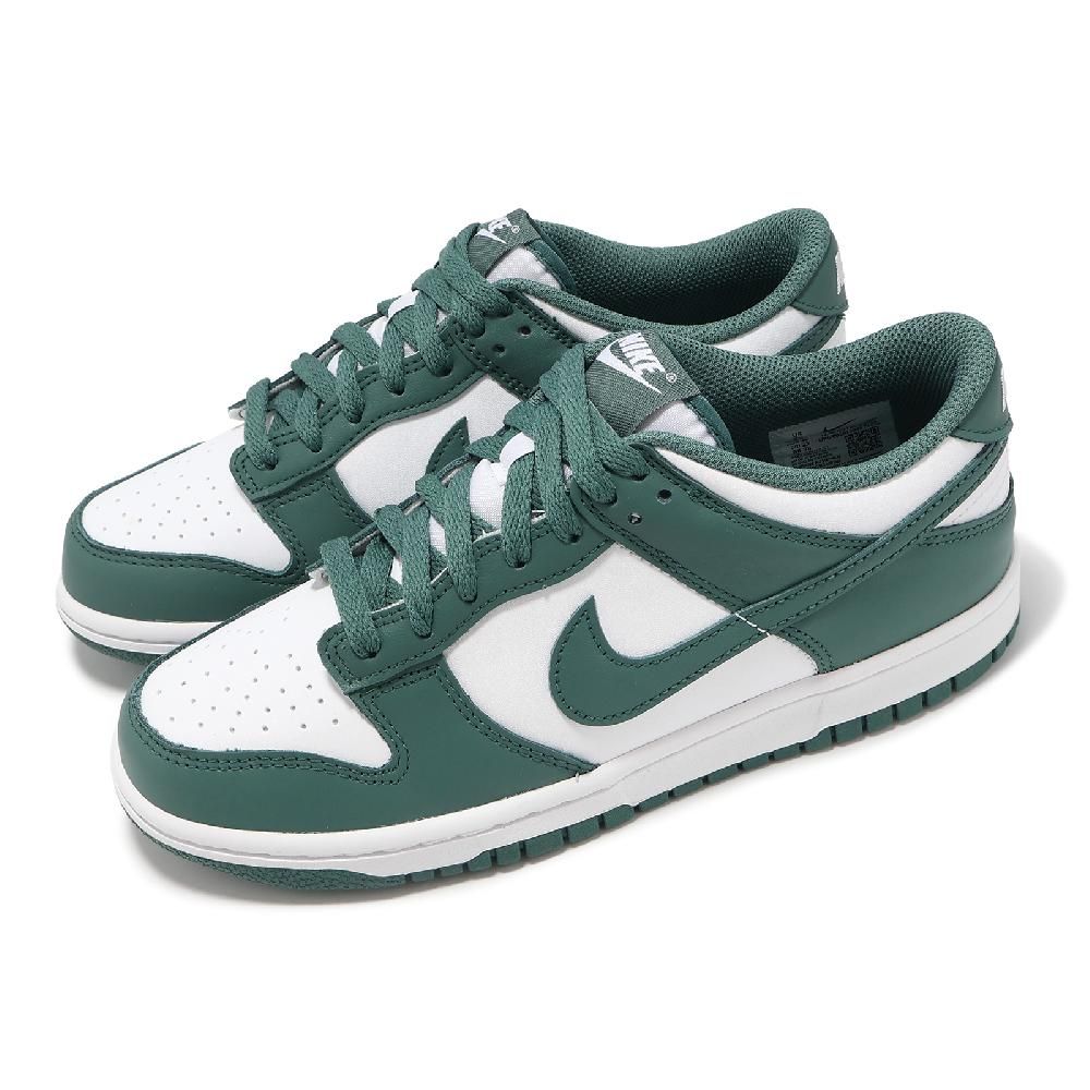 NIKE 耐吉   休閒鞋 Dunk Low BG 大童 女鞋 雲杉綠 白 百搭 經典 HF4798-100